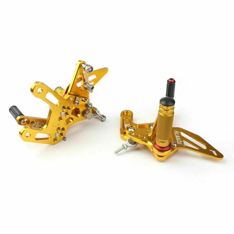 CNC Aluminum Rearsets Footpegs Gold for Kawasaki ZX-10R (2011–2015) ZXT00J