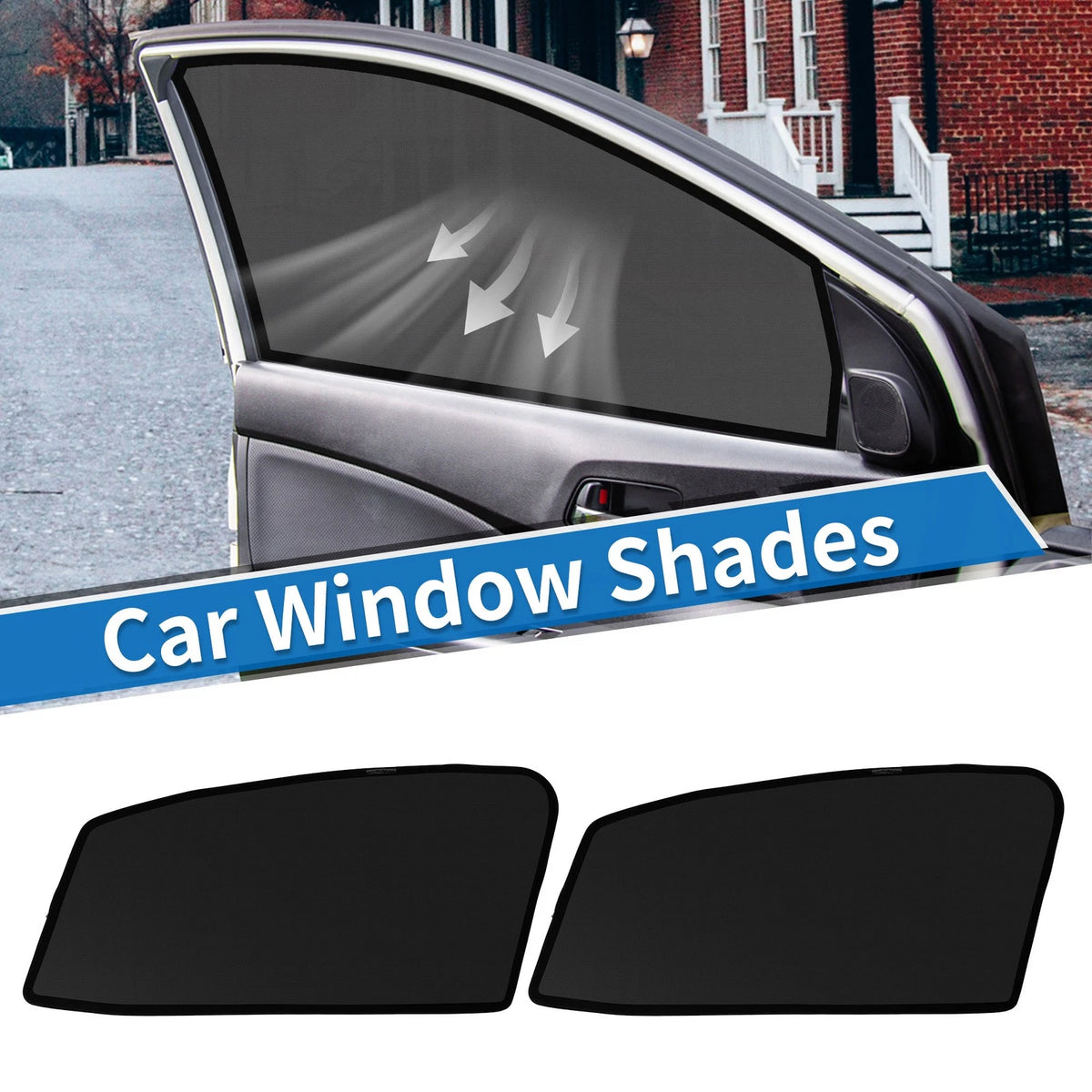 Car Window Cover for Honda Fit GK3/4/5/6 GP5/6 (2013–2020) Black Net