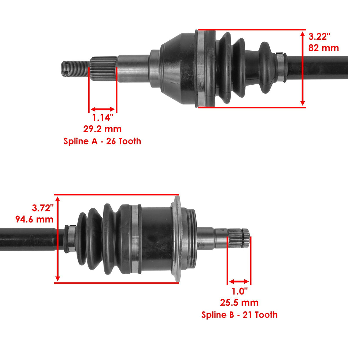 Front Left CV Axle Replacement for Can-Am Maverick 1000 XMR (2014–2015)