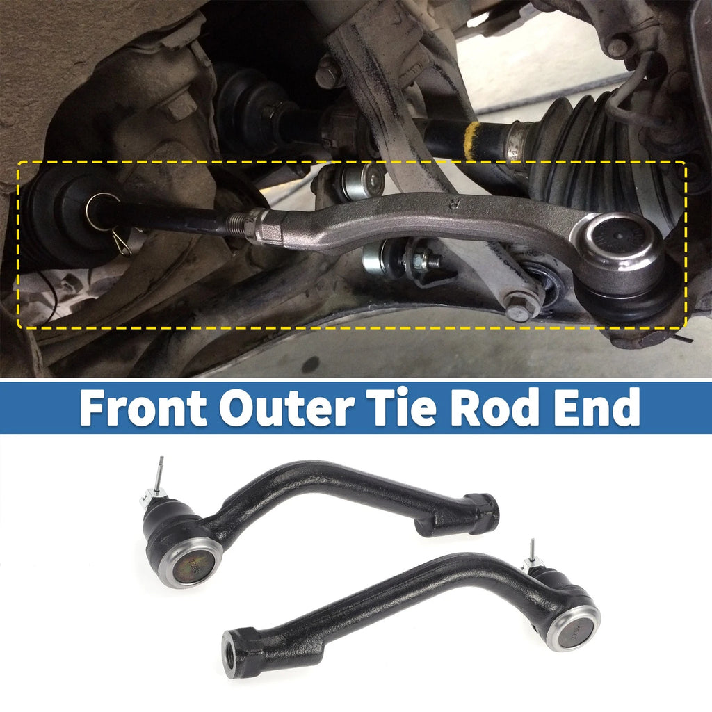 2pcs Front Outer Tie Rod Ends for Kia Sorento (2014–2015) Hyundai Santa Fe (2014–2015)