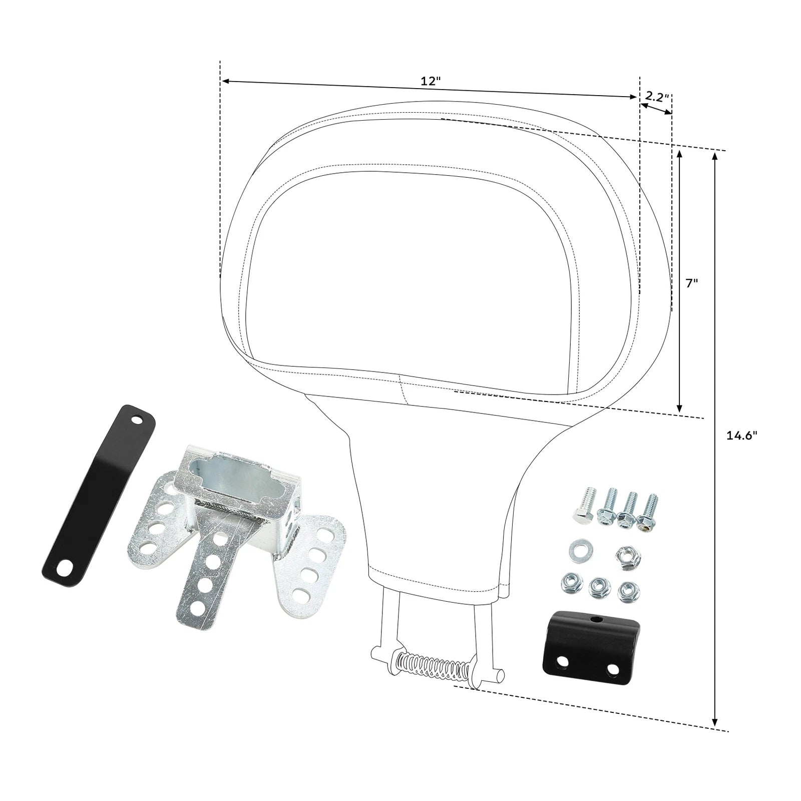 Backrest Pad Mount Kit for Harley Road King (2009–2023)