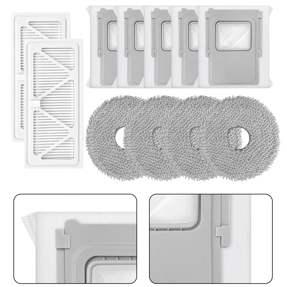 Replacement Side Brush Filter Mop Cloth Dust Bag for DJI RoboVac S A P