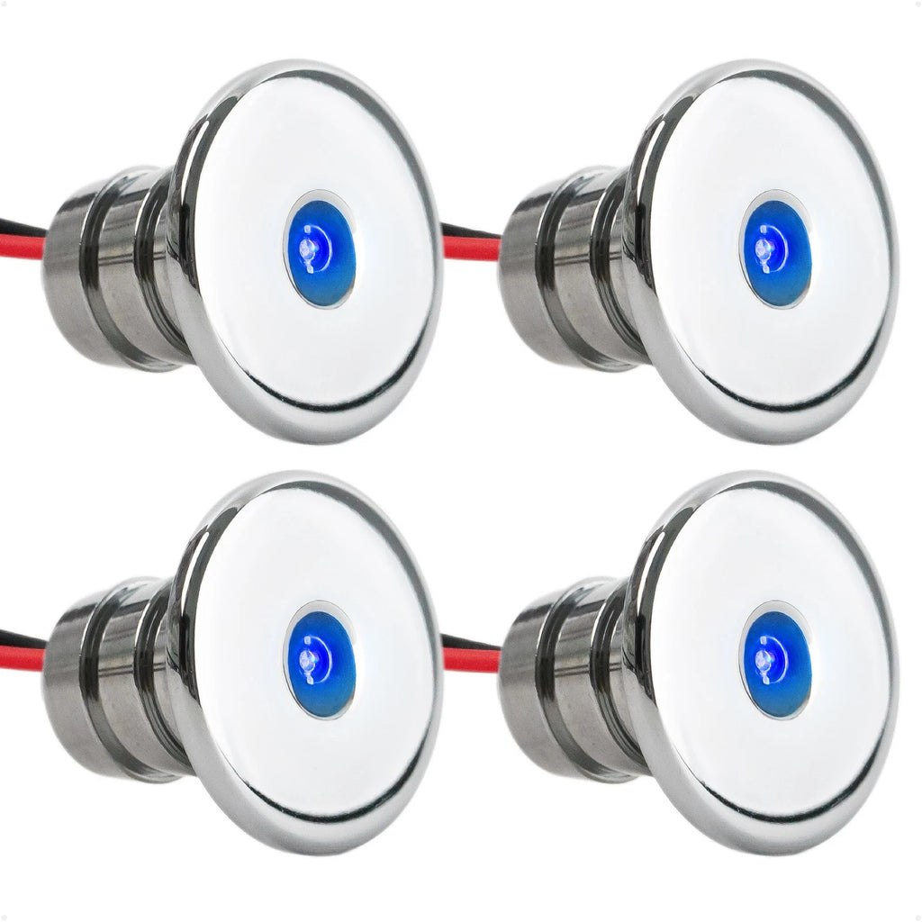 Set of 4 Blue LED Courtesy Lights for Boat Interior