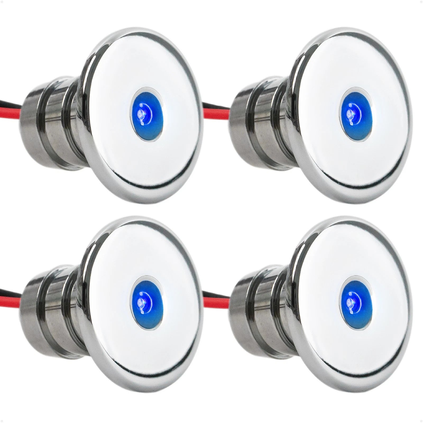 Set of 4 Blue LED Courtesy Lights for Boat Interior