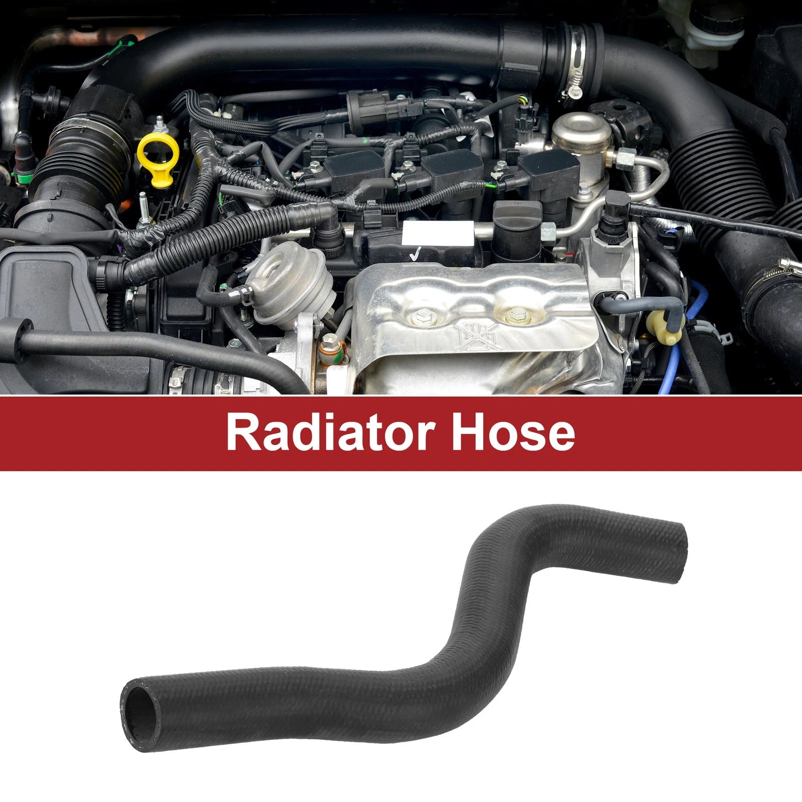 Radiator Hose Replacement for Honda Accord (2013–2017) Rubber Black 1 Pc