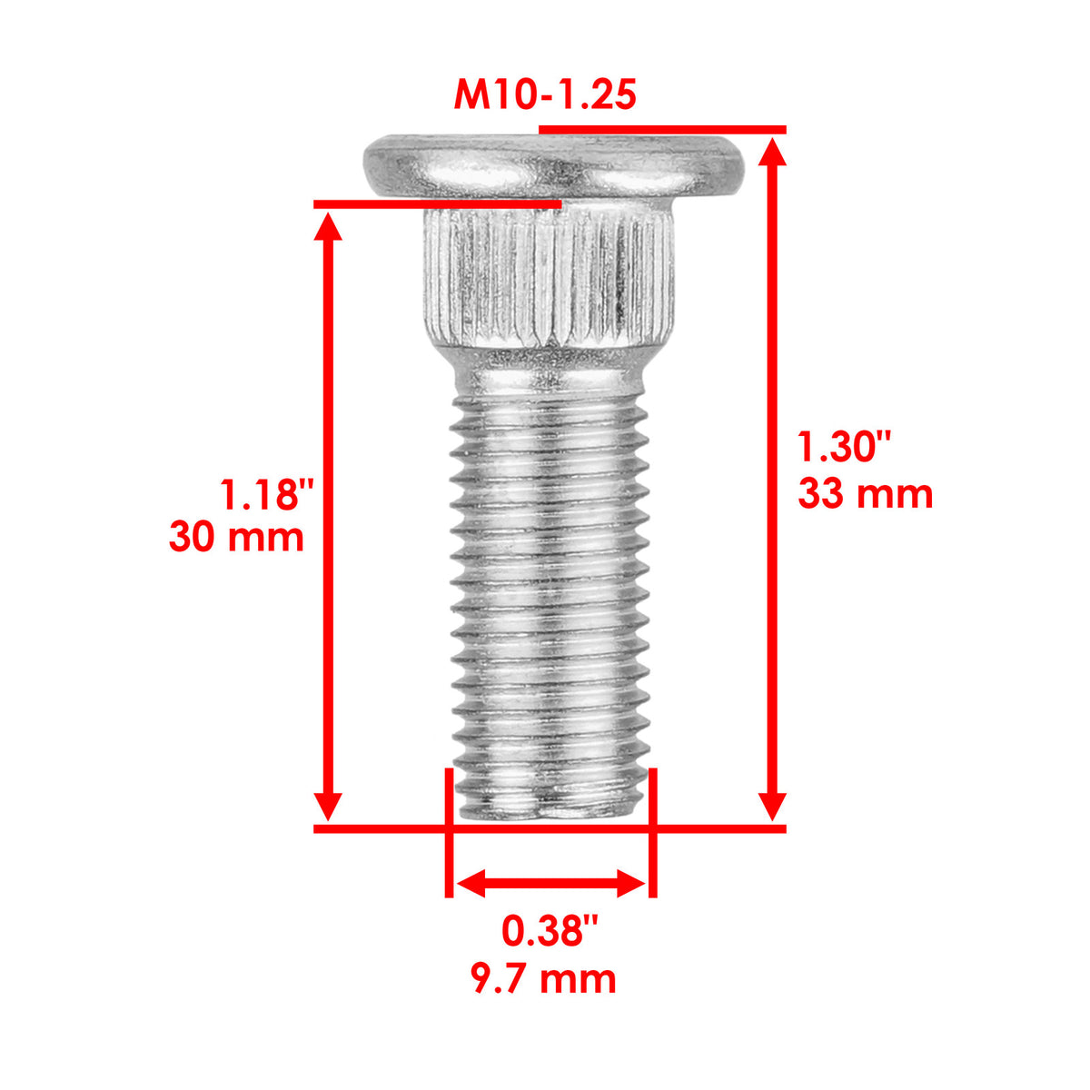 Front Wheel Hub Stud Bolt Replacement for Yamaha Big Bear 350 (1998–1998)