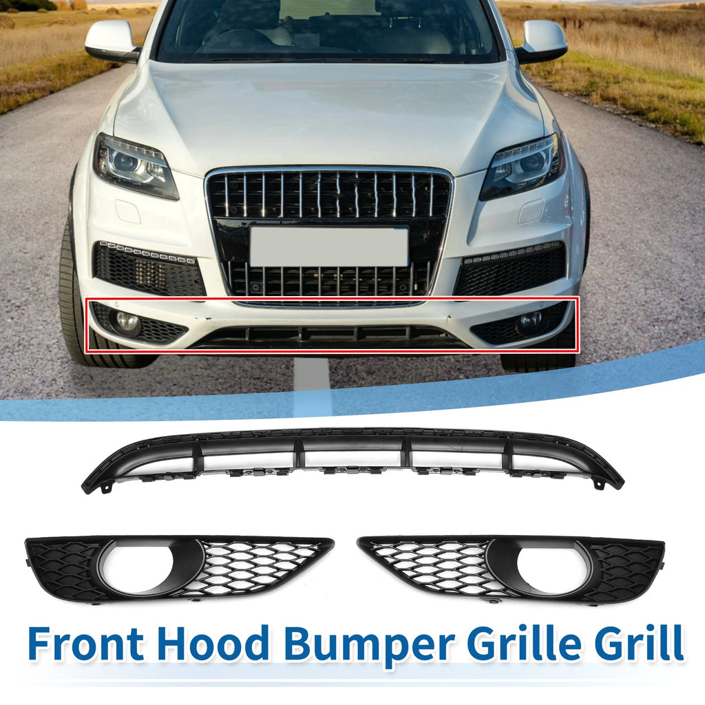 Front Lower Bumper Grille Grill Replacement Set for Audi Q7 (2010–2015)