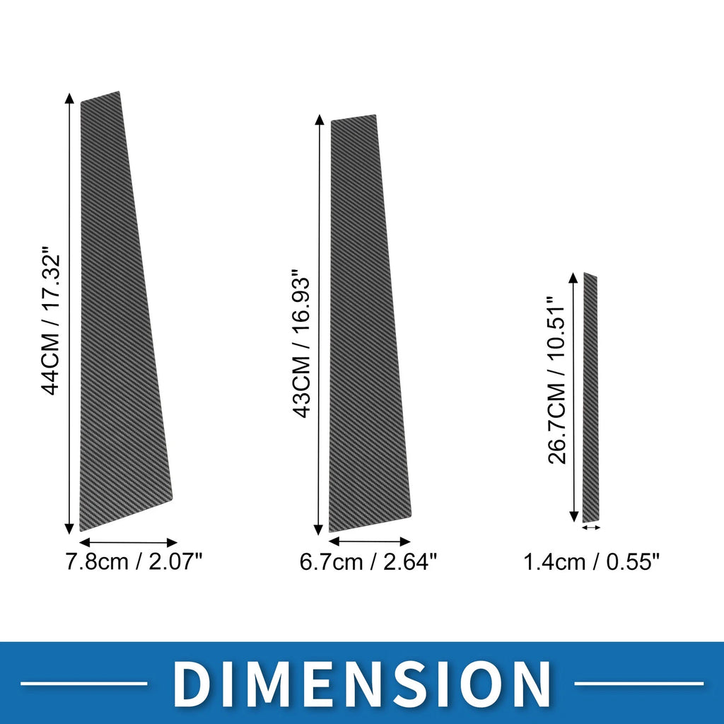 6 Pcs Door Pillar Window Trim Replacement for Lexus ES (2002–2006)