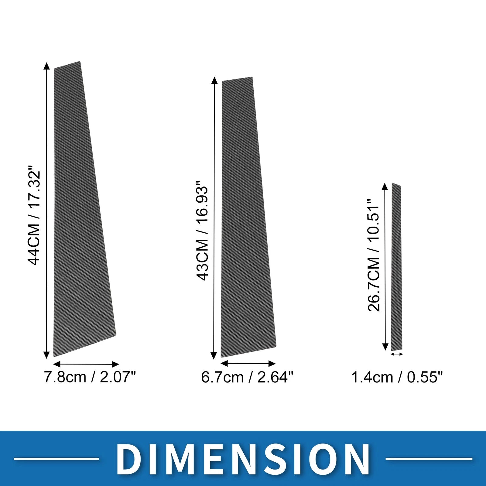6 Pcs Door Pillar Window Trim Replacement for Lexus ES (2002–2006)
