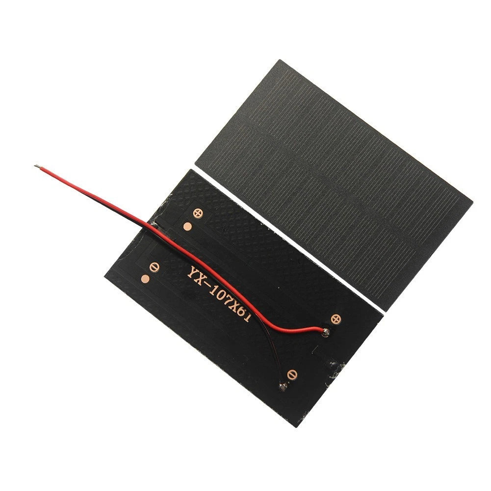 2 PC Solar Panels for Efficient Charging of 3 7V 107X61MM