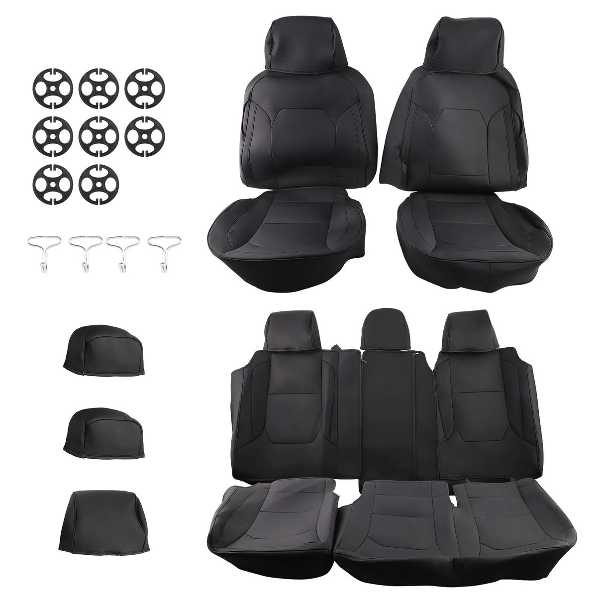 Full Set Leather Car Seat Covers for Ford F-150 (2015–2024)