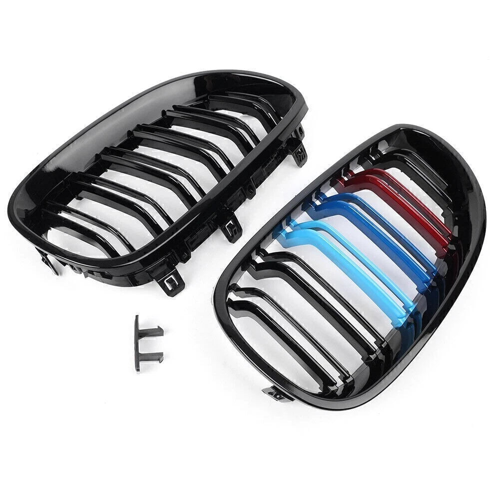 Glossy Black Front Grille Kidney for BMW E60 E61 (2003–2010) M-Color