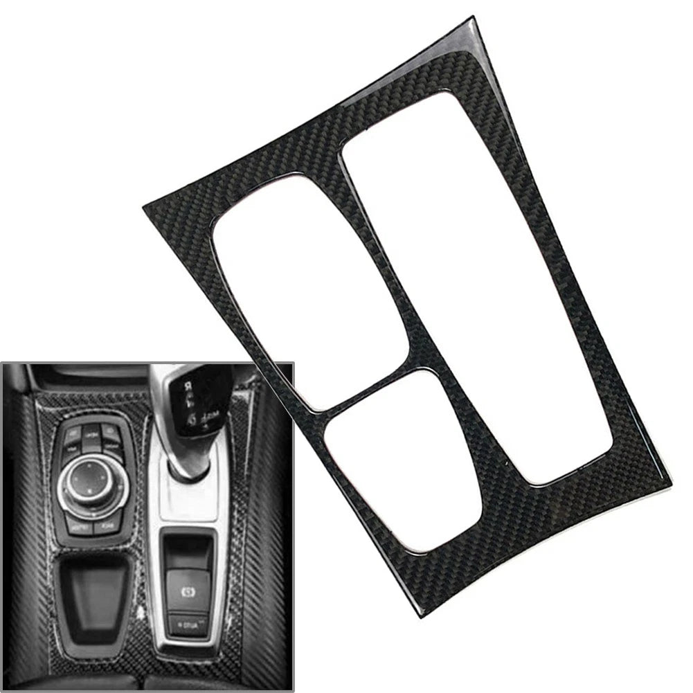 Carbon Fiber Gear Shift Box Panel Trim for BMW E70 X5 E71 X6 (2008–2013) RHD
