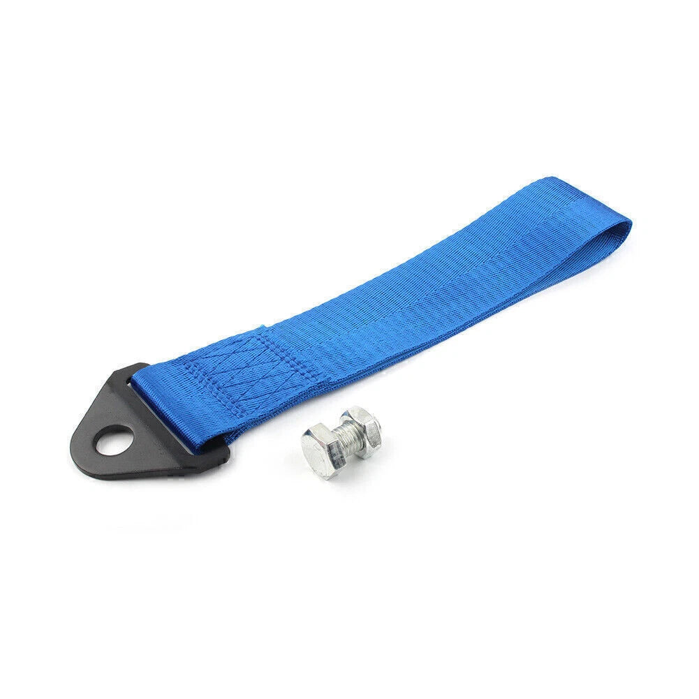 Racing Car Towing Strap for Universal Rear/Front Bumper - Blue