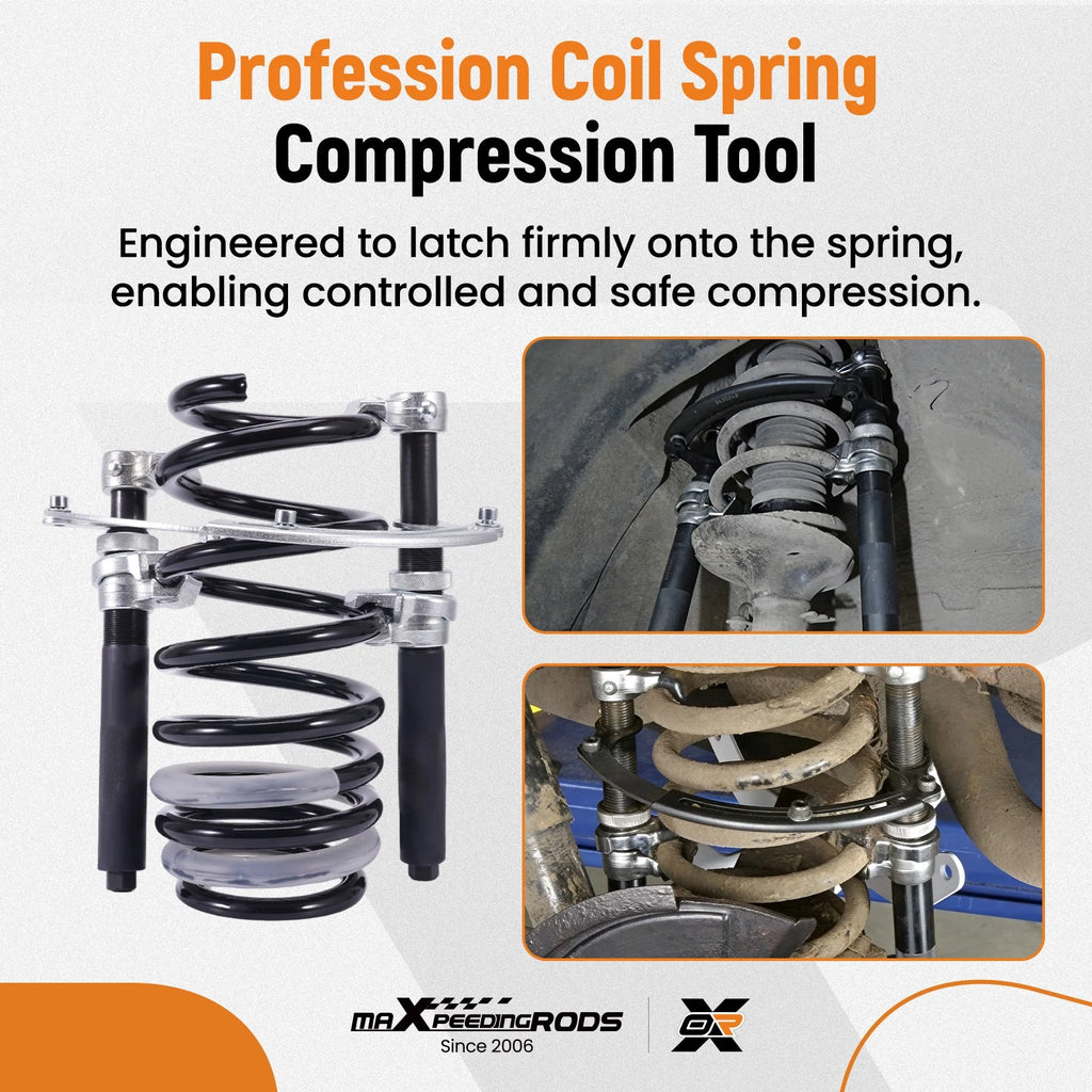 Adjustable Coil Spring Compressor Kit for Universal Applications (2646 lbs)