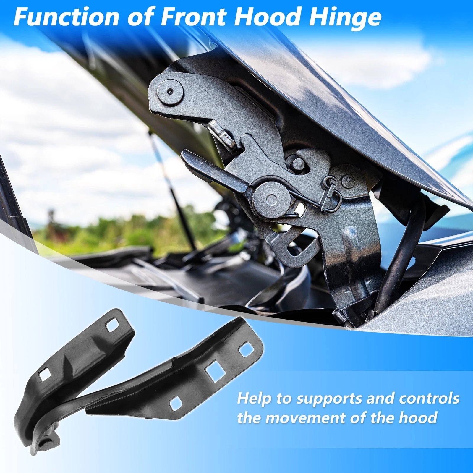 Front Hood Hinge Left Right Replacement for Chevy Colorado GMC Canyon (2015–2022)