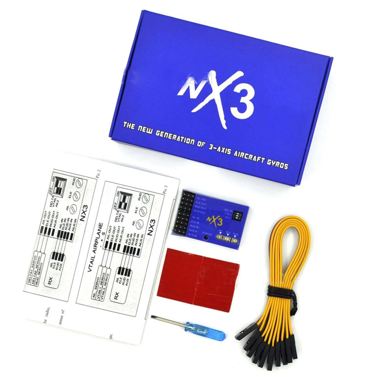 NX3 3D Fixed-wing Gyro Flight Controller for RC Airplane