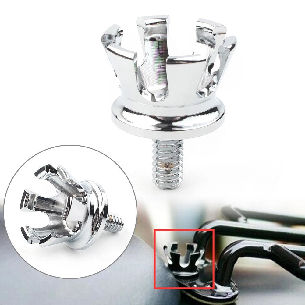 Rear Seat Bolt Tab Screw Mount for Harley (1996–Present) Chrome