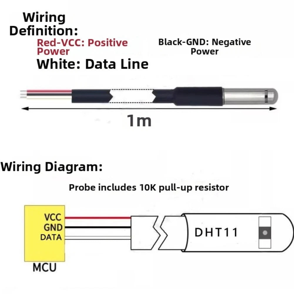 Temp RH Sensor for Common Controller (3.3V-5V Supply)