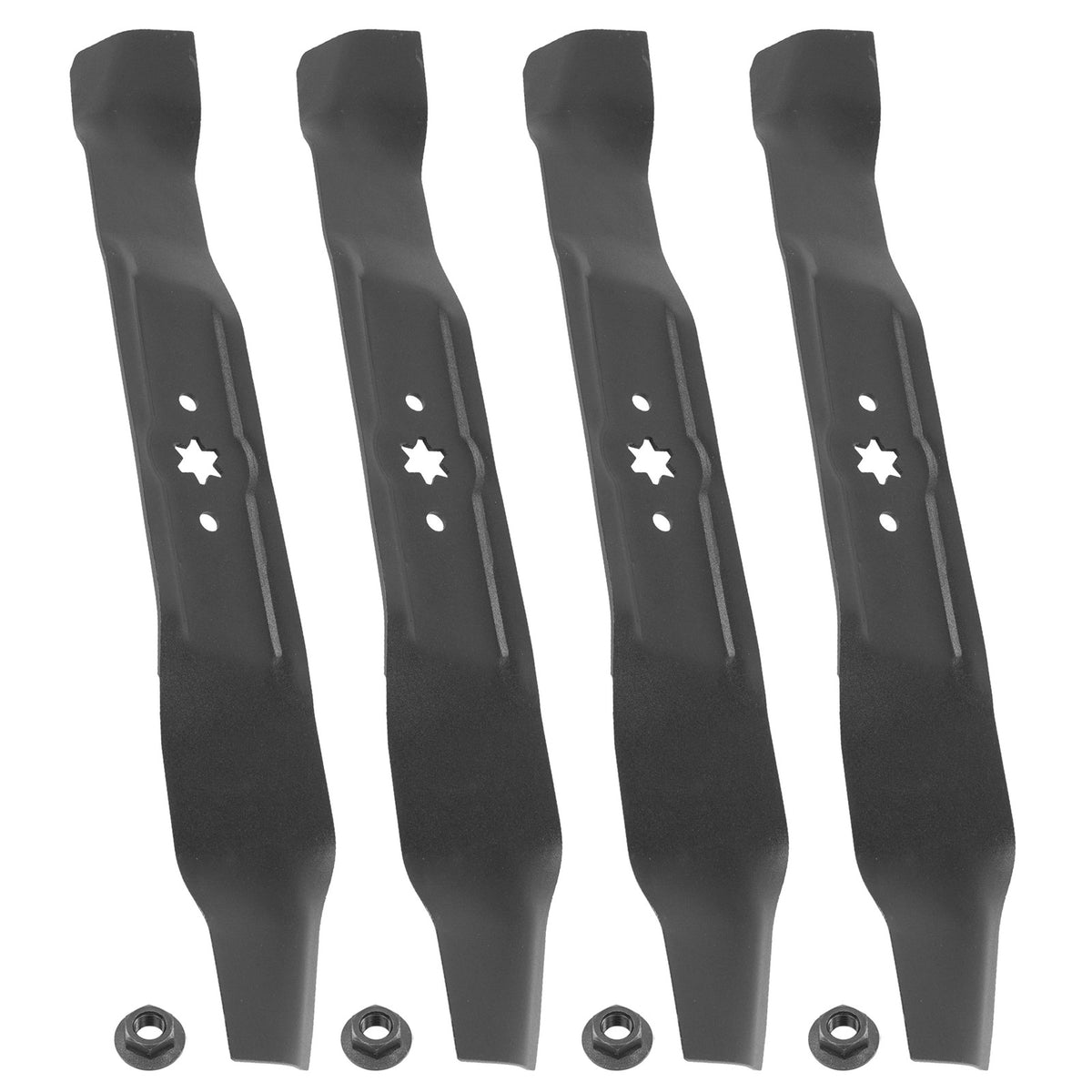 42 Inch Deck Blades with Nuts Replacement for Troy-Bilt Mustang Z42 (2005–2010)
