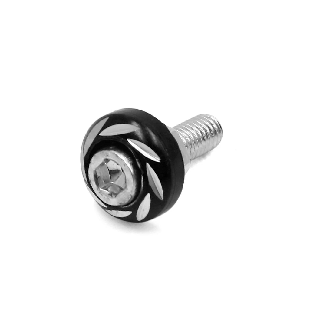6mm License Plate Frame Screw Bolt Cap Set for Motorcycle Universal (8 Pack)