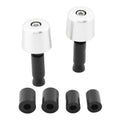 Handlebar Grips for Universal Motorcycle (1in/25.4mm) - Silver