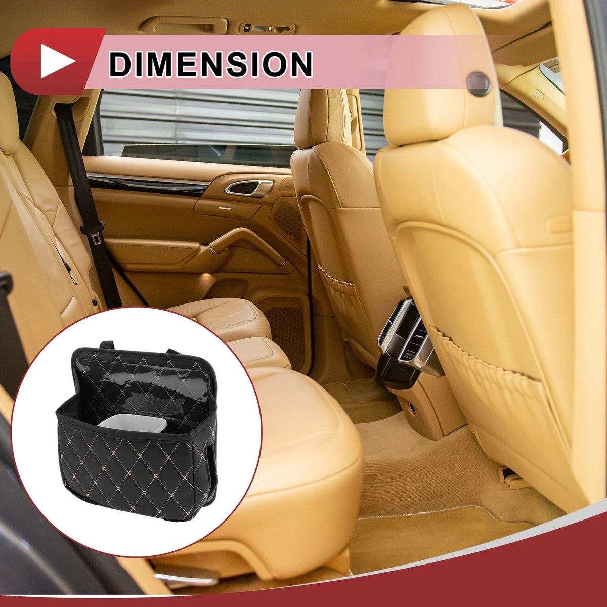 Car Trash Can for Universal Use (Foldable, Portable, Black)
