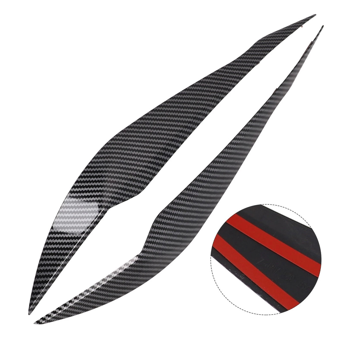 2X Headlight Eyelid Covers for BMW F30 Saloon (2012–2018) Carbon Black