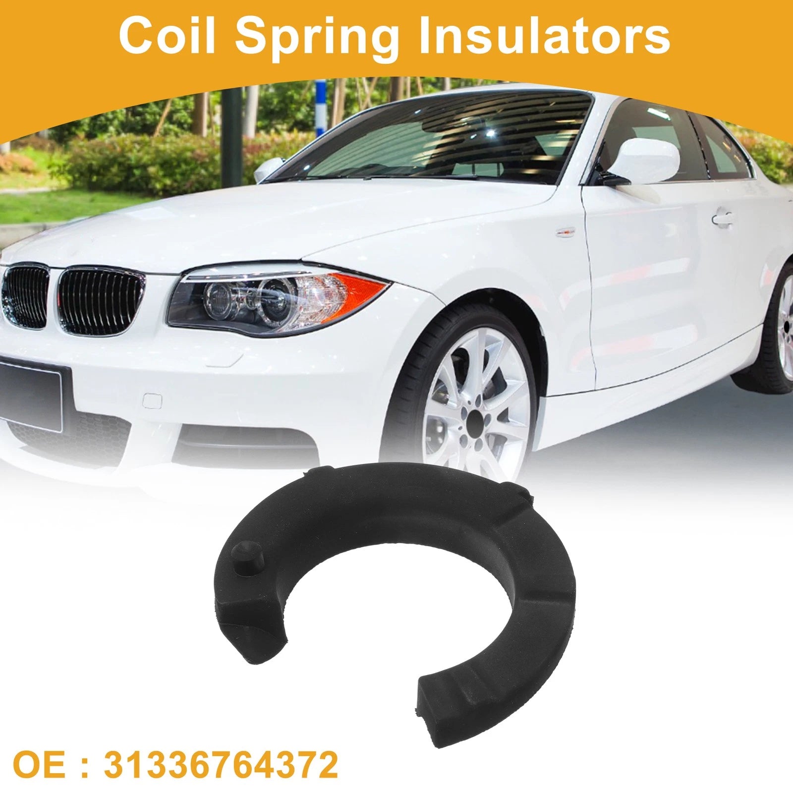 Lower Coil Spring Insulator Replacement Rubber for BMW 128i (2008–2013)