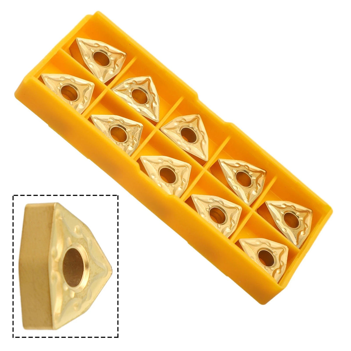 Set of 10 Turning Tool Holder Inserts WNMG080408 for Lathe
