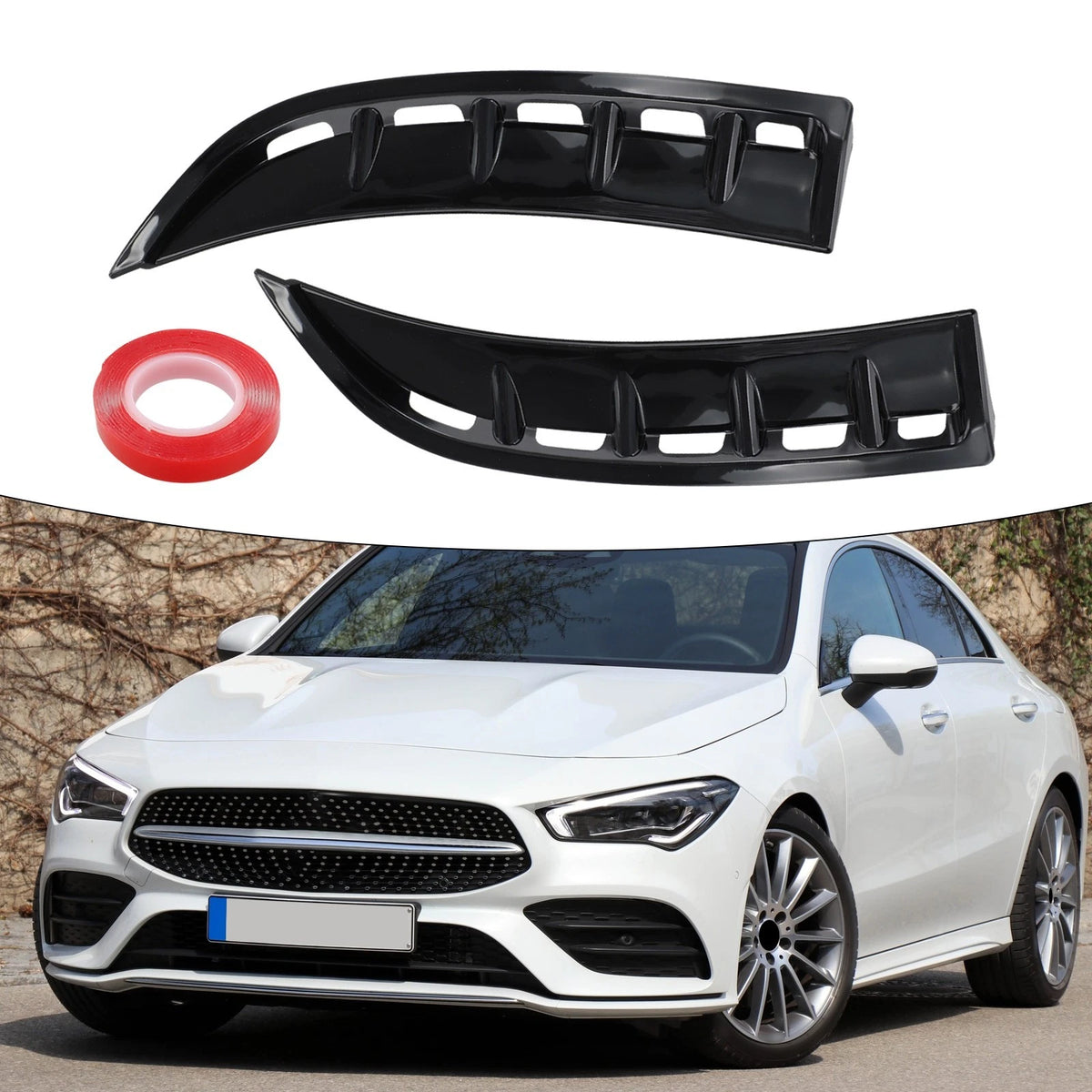 Front Bumper Wing Cover for Mercedes CLA250 C118 (2020–2023) ABS