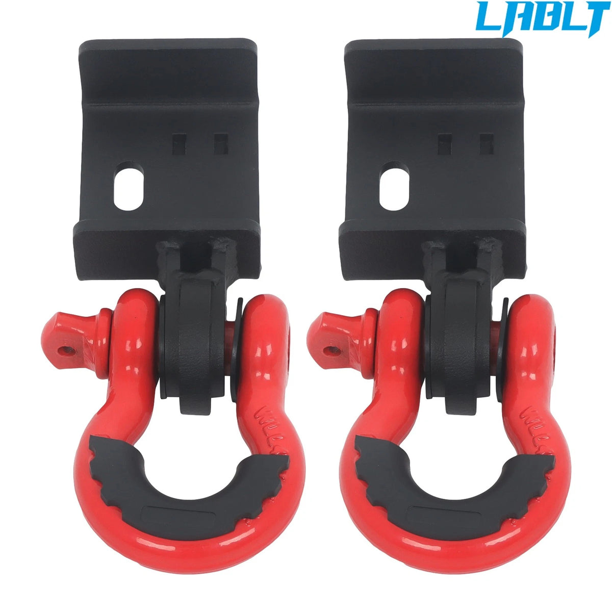 Pair Steel Front Tow Hook Brackets D-Ring Shackles for Toyota Tacoma (2009–2023)
