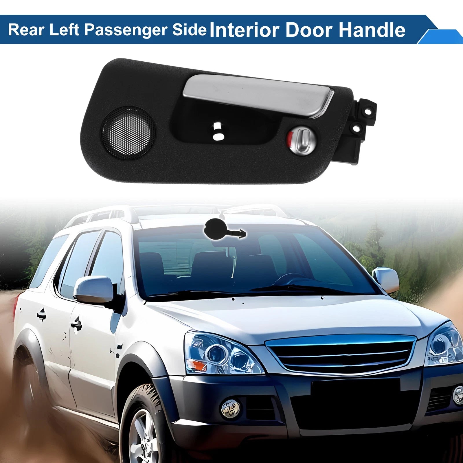 Interior Door Handle for Roewe SsangYong (2005–2007) Black Chrome