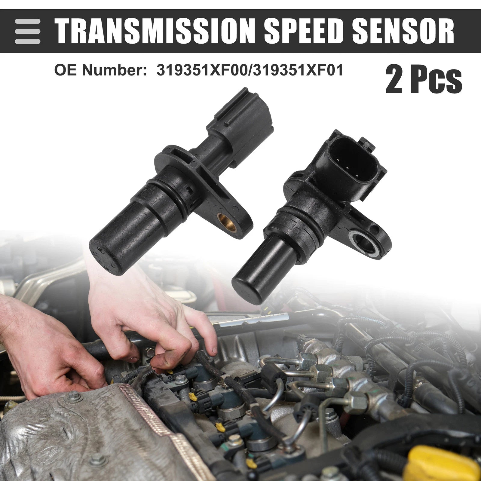 2Pcs Automatic Transmission Input Speed Sensor for Nissan Altima (2008–2012)