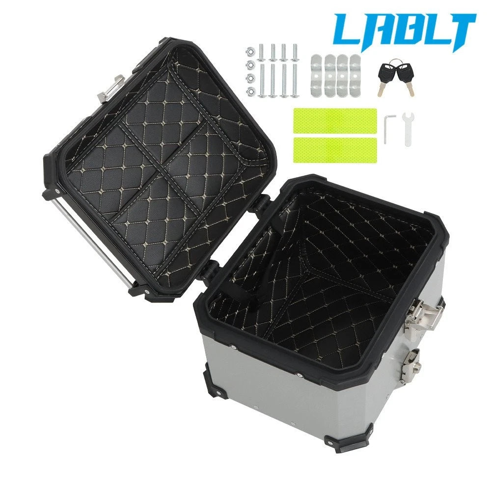 45L Silver Motorcycle Tour Tail Box for Universal Models (Waterproof)