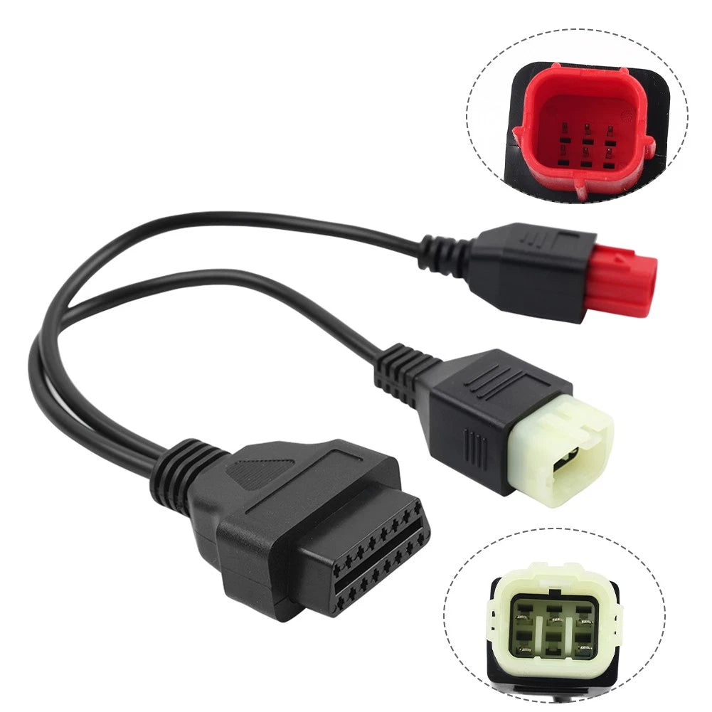 OBD2 Diagnostics Connector Cable 6pin for Honda Kawasaki (Motorcycle)