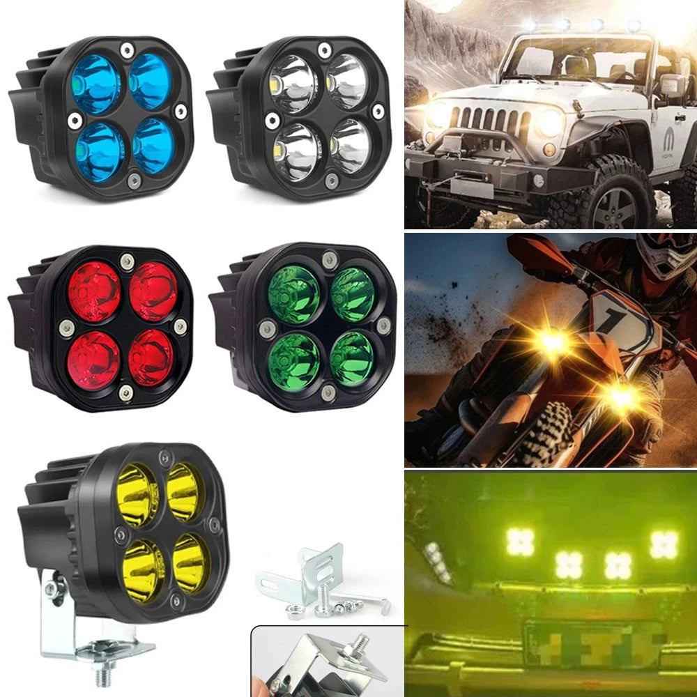2X 3-Inch LED Cube Pods Work Lights for ATV (Offroad)