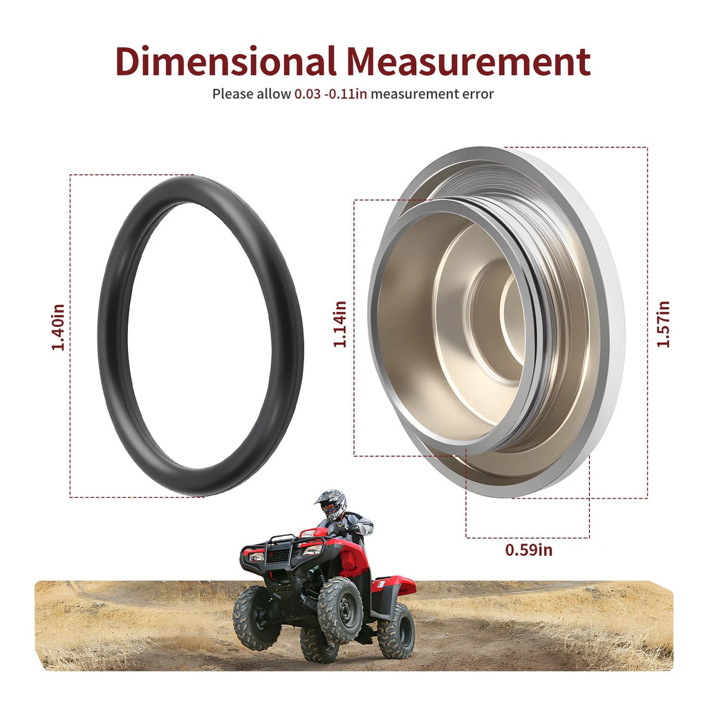 2 Engine Valve Tappet Adjustment Cover Cap & O-Ring 17mm for Honda 12361-300-000