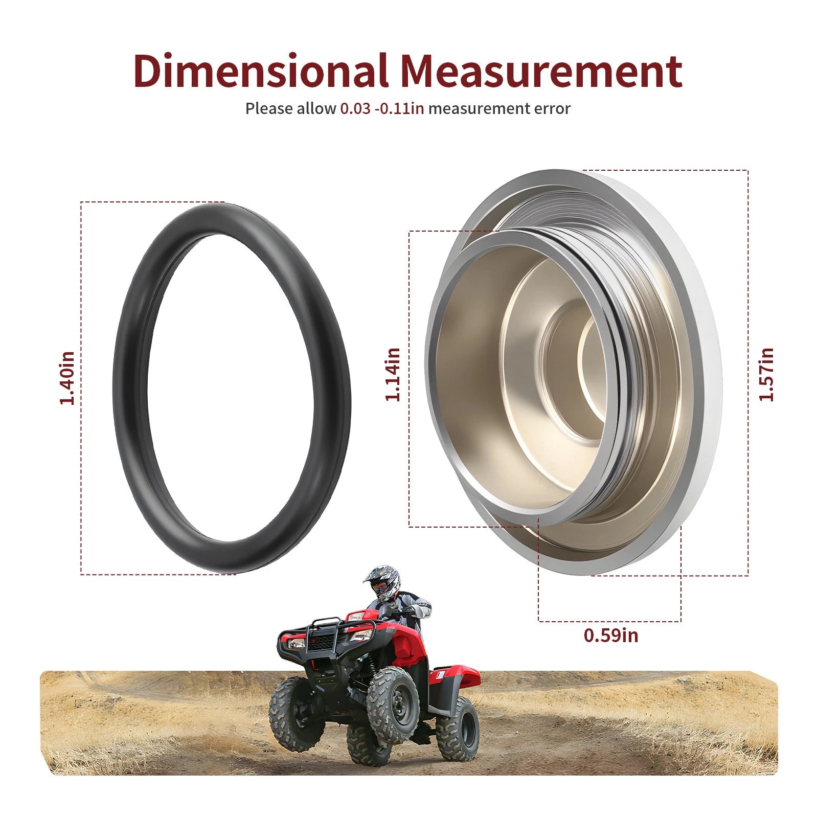 2 Engine Valve Tappet Adjustment Cover Cap & O-Ring 17mm for Honda 12361-300-000