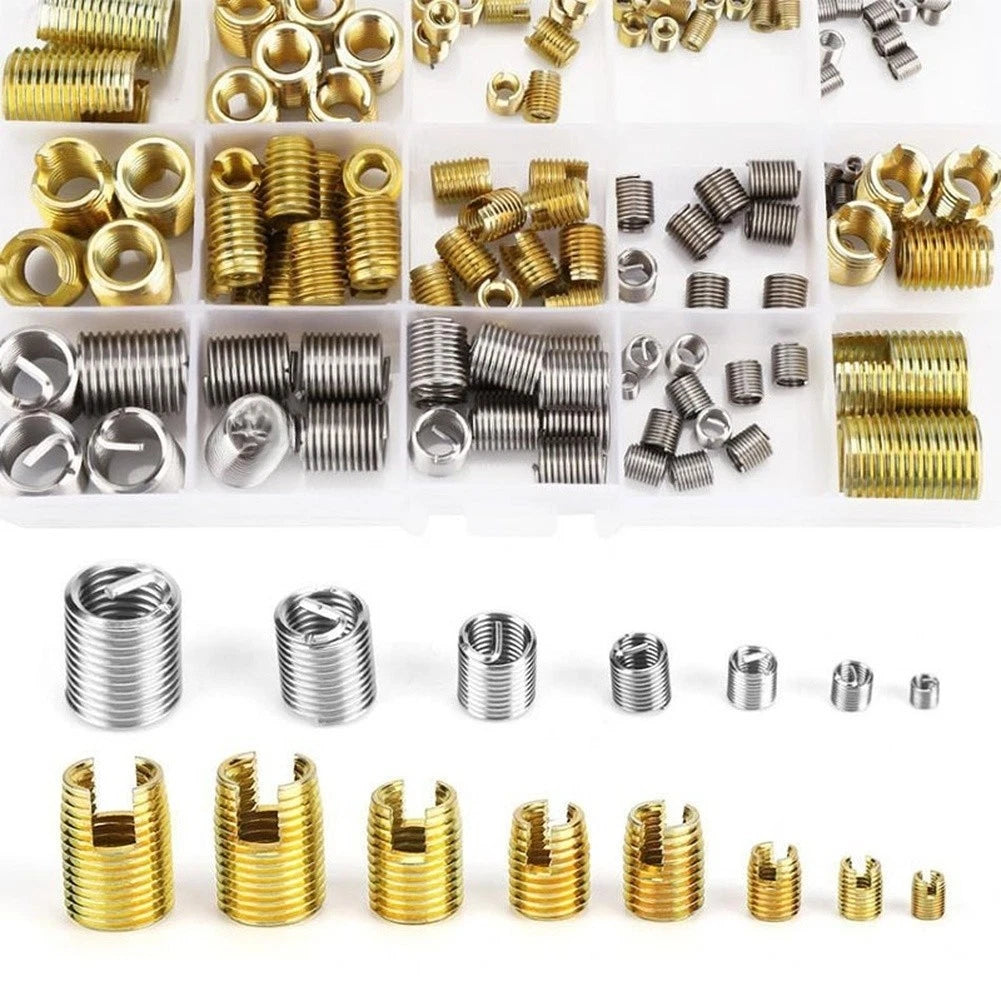 124pc Stainless Steel Thread Repair Kit for Universal Applications