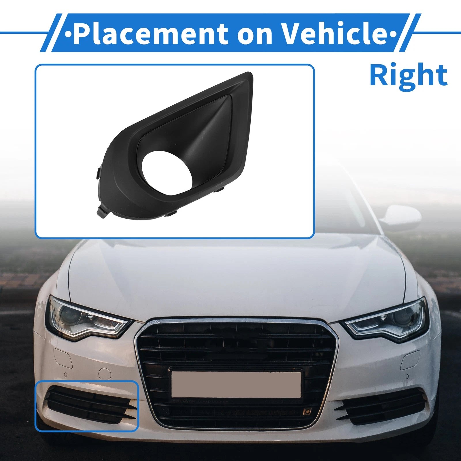 Car Front Right Fog Light Grill Replacement for Subaru Forester (2014–2016)