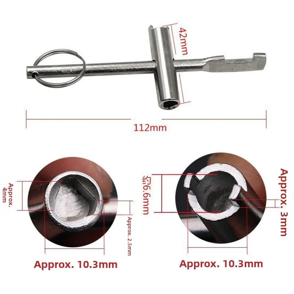 Valve Key Triangle Wrench Tool for Water Meter Shut Off Valve