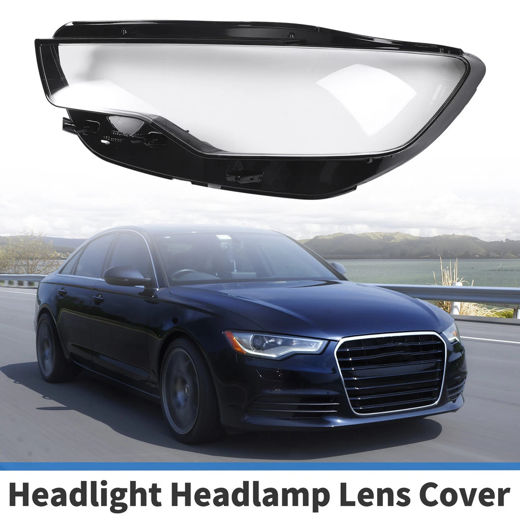 Headlight Lens Cover Front Left Replacement for Audi A6 (2012–2014)