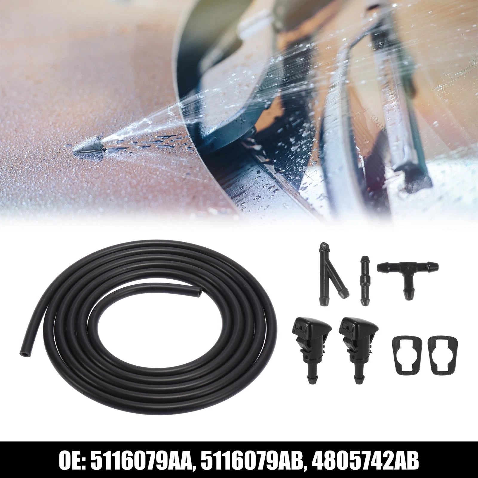 Front Windshield Washer Nozzles Kit for Jeep Grand Cherokee (2005–2010)