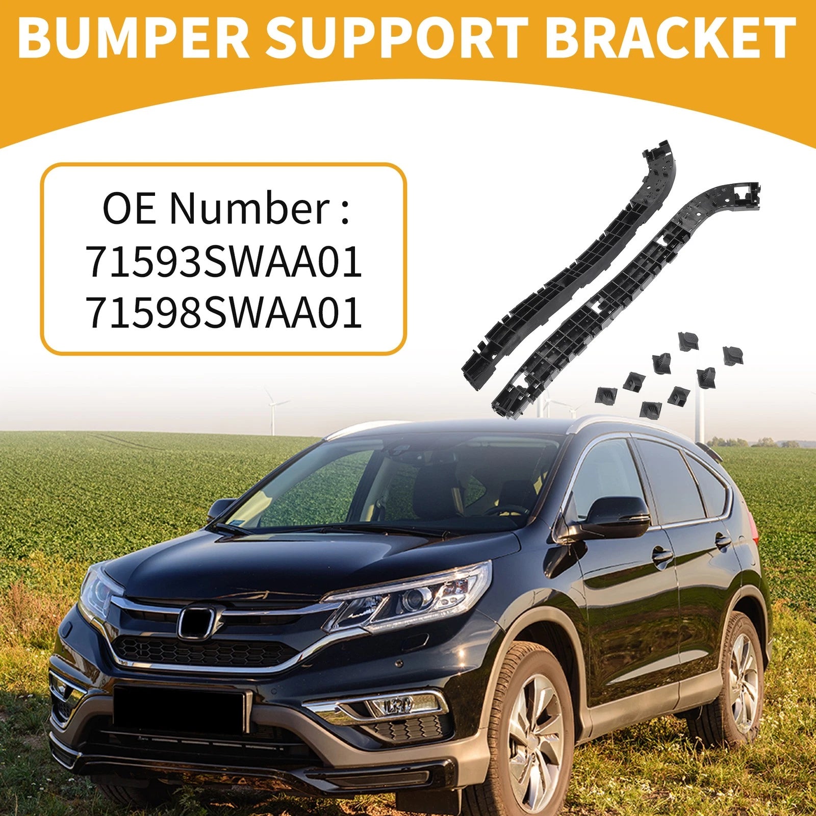Rear Bumper Support Bracket Left Right Side 1 Pair for Honda CR-V (2007–2011)