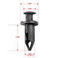 100x Plastic Rivets Fastener for Auto Fender Bumper Clips (8mm Dia)