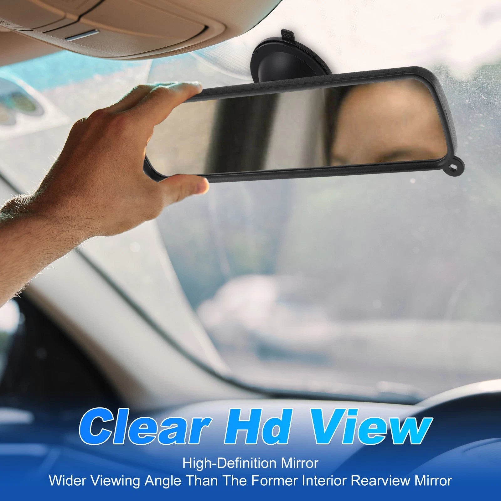 Interior Rearview Mirror Suction Cup for Universal Fit (9.45x2.76)
