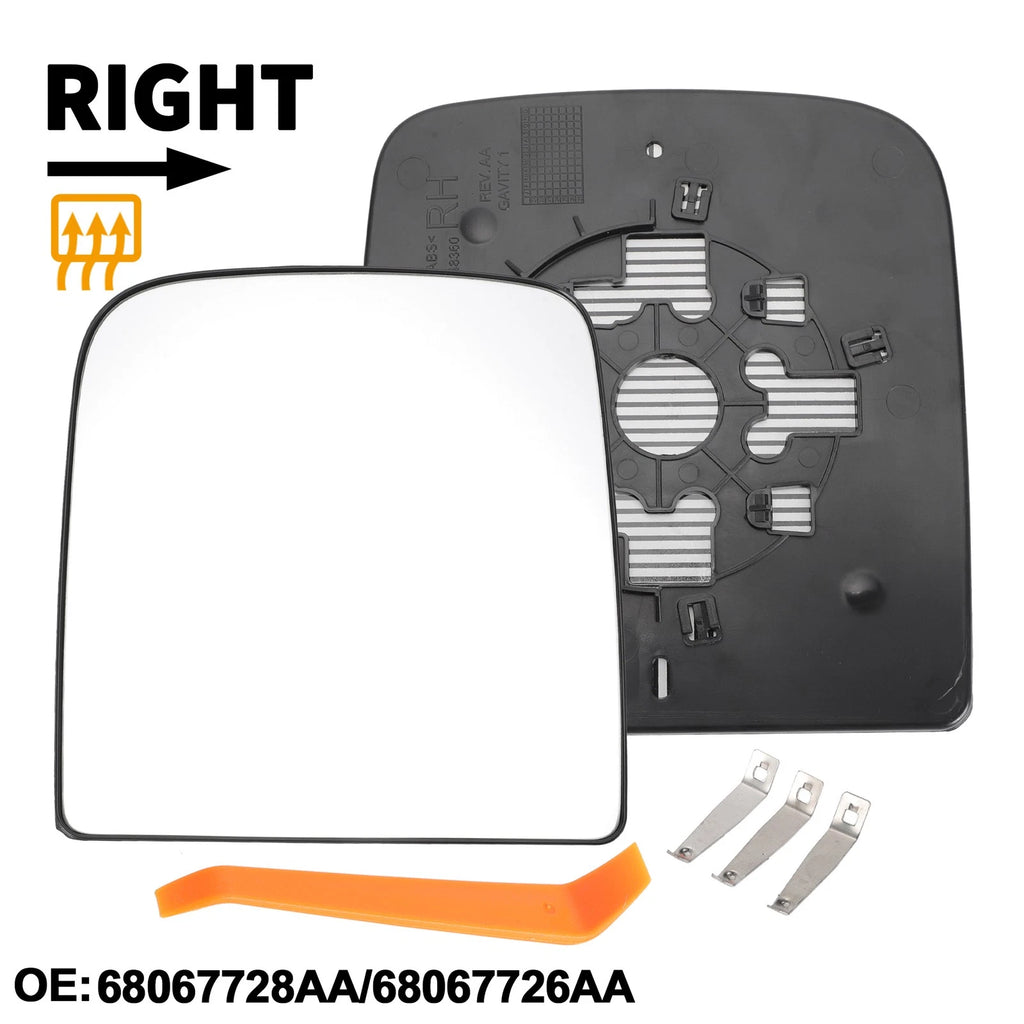 Heated Right Passenger Side Mirror Glass Replacement for Dodge (2000–2007)