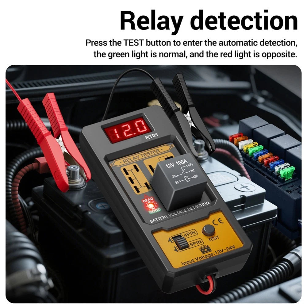 Automotive Relay Tester for 12V and 24V Batteries