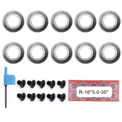 Set of 10 Round Carbide Cutters for Precise Cuts
